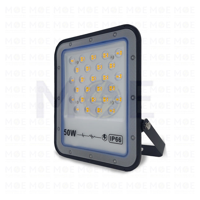 Cuperlight LED Black SMD Floodlight Warmwhite IP66 AC 220V 3000K 50W | CU-50W Lens | برجكتور ليد انارة مطري اسود ورم وايت