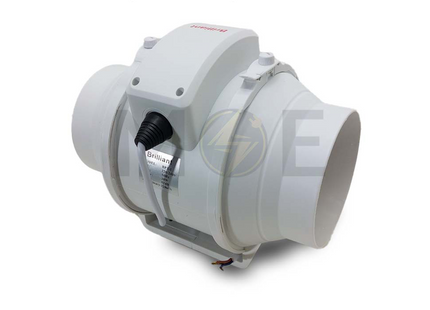 Brilliant Mixed Flow In-Line Duct Fan (15cm 6") 50W |BPT-6 شفاط ماسورة توربين بلاستيك