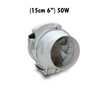 Brilliant Mixed Flow In-Line Duct Fan (15cm 6") 50W |BPT-6 شفاط ماسورة توربين بلاستيك