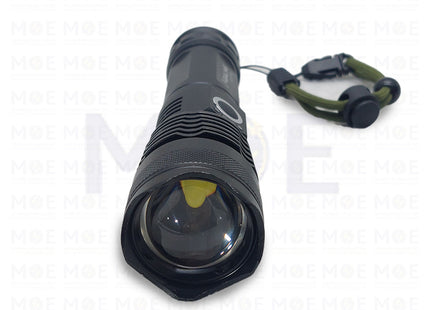 X-Balog LED Flashlight Lamp Torch 5 Mode Zoomable Lamp Built in Battery with Box USB Charging COB  BL-X71-P50 - انتريك ليد يدوي تشريج وسط (1)