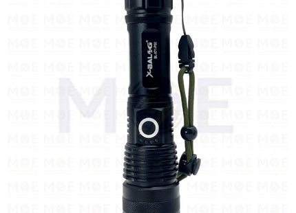 X-Balog LED Flashlight Lamp Torch 5 Mode Zoomable Lamp Built in Battery with Box USB Charging COB  BL-X71-P50 - انتريك ليد يدوي تشريج وسط (1)