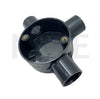 ElectroGuard Surface Circular Junction box PVC T-shape 3Way 20mm Black | EL2-03B