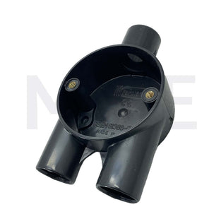 ElectroGuard Surface Circular Junction box PVC Y-shape 3Way 20mm Black | EL2-YB