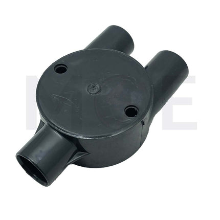 ElectroGuard Surface Circular Junction box PVC Y-shape 3Way 20mm Black | EL2-YB