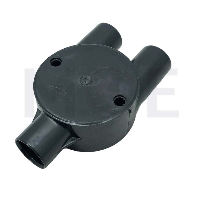 ElectroGuard Surface Circular Junction box PVC Y-shape 3Way 20mm Black | EL2-YB
