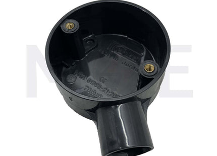 ElectroGuard Surface Circular Junction box PVC Through 1Way 20mm Black | EL2-01B
