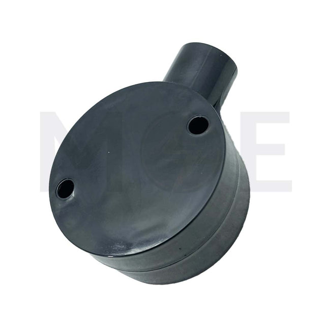 ElectroGuard Surface Circular Junction box PVC Through 1Way 20mm Black | EL2-01B