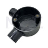 ElectroGuard Surface Circular Junction box PVC VL-shape Angle 2Way 20mm Black  EL2-2AB