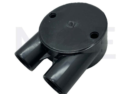 ElectroGuard Surface Circular Junction Box PVC U-Shape Black 2Way 20mm | EL2-UB