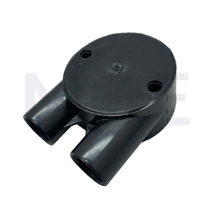 ElectroGuard Surface Circular Junction Box PVC U-Shape Black 2Way 20mm | EL2-UB