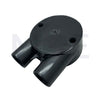 ElectroGuard Surface Circular Junction Box PVC U-Shape Black 2Way 20mm | EL2-UB