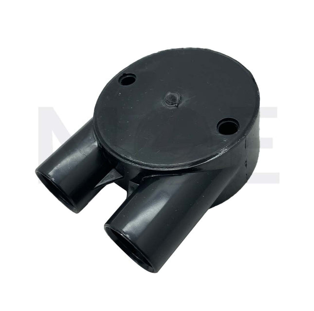 ElectroGuard Surface Circular Junction Box PVC U-Shape Black 2Way 20mm | EL2-UB