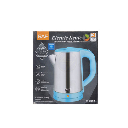 RAF Electric Cordless Water Kettle Stainless 2000W 2.3L | R.7883 - ابريق سخان مياه ستانلس
