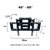 TV stand Wall Mount max 50Kg Adjustable full motion 120° 40-80inch  CP502 - ستاند تلفزيون حائط متحركة