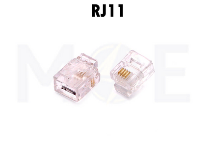 Dintek phone jack Connector Transparent RJ11 6Pin 6P4C | 1501-64002