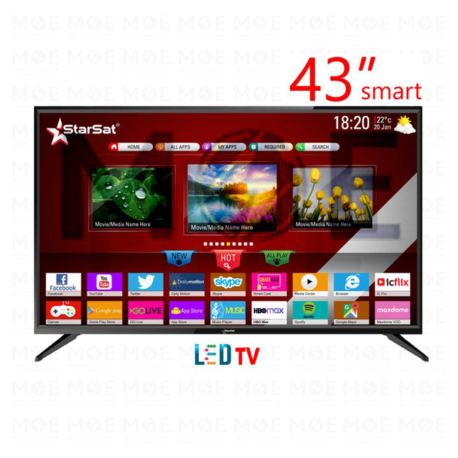 StarSat LED Smart TV HD 43inch  SV-4306  تلفزيون ليد سمارت (1)