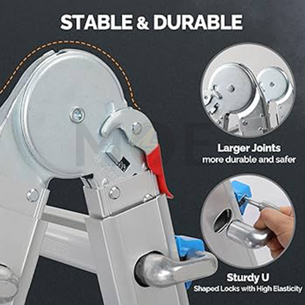 Telescopic Multi-Purpose Ladder Aluminum 4x7 Steps