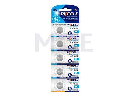 PKCELL Battery Button/Coin Cell Lithium CR1616 3V