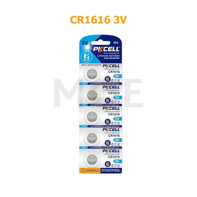 PKCELL Battery Button/Coin Cell Lithium CR1616 3V