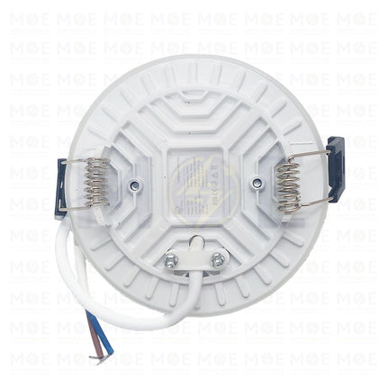 OB LED Downlight/ Panel Light White Ceiling Flush Mounted FrameLess Circular Warmwhite 3000K 1500Lm 7cm 15W | 1203 | سبوت ليد مدور مخفي بدون كادر ابيض ورم وايت