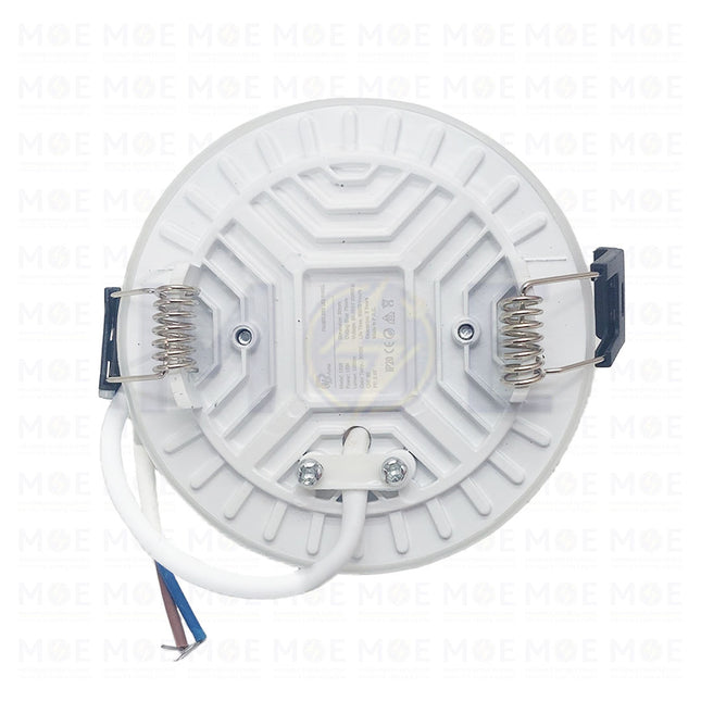 OB LED Downlight/ Panel Light White Ceiling Flush Mounted FrameLess Circular Warmwhite 3000K 1500Lm 7cm 15W | 1203 | سبوت ليد مدور مخفي بدون كادر ابيض ورم وايت
