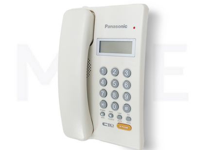 Panasonic Landline Corded Desk phone LCD Display Speaker Without Batteries White | KX-TS402SXW