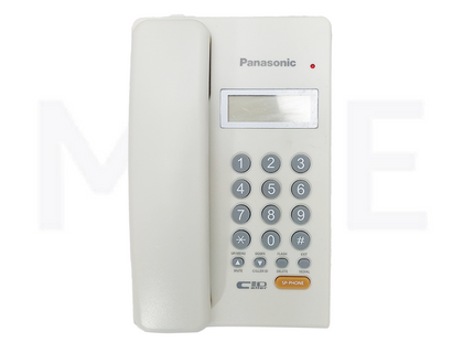 Panasonic Landline Corded Desk phone LCD Display Speaker Without Batteries White | KX-TS402SXW