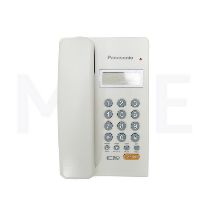 Panasonic Landline Corded Desk phone LCD Display Speaker Without Batteries White | KX-TS402SXW
