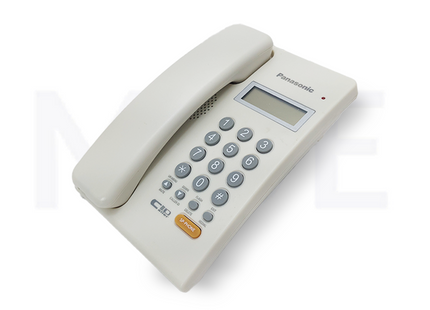Panasonic Landline Corded Desk phone LCD Display Speaker Without Batteries White | KX-TS402SXW