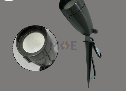 MEGAMAN LED Black COB Garden Spike Spotlight Green IP65 14W | ZDL1062 | سبوت شك ليد بي كي رمادي ضو اخضر
