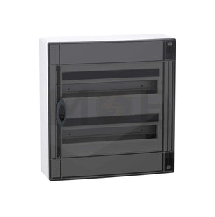 Schneider PrismaSeT IP40 Plastic Surface Distribution Board Smoked Door (426x450x151mm) 2Rx18module 36module | LVSXR218