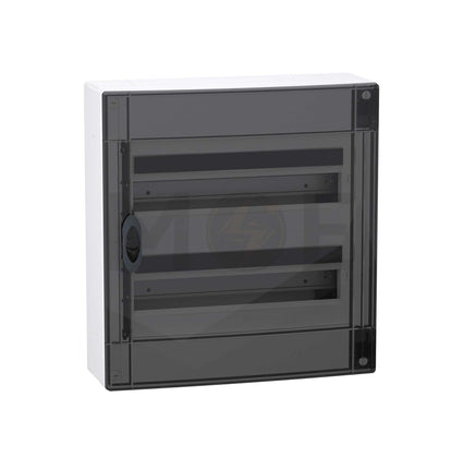 Schneider PrismaSeT IP40 Plastic Surface Distribution Board Smoked Door (426x450x151mm) 2Rx18module 36module | LVSXR218