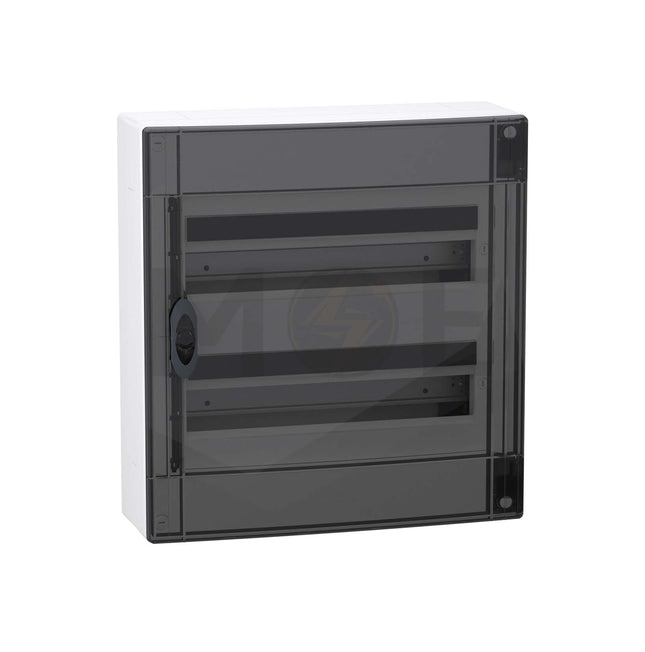 Schneider PrismaSeT IP40 Plastic Surface Distribution Board Smoked Door (426x450x151mm) 2Rx18module 36module | LVSXR218