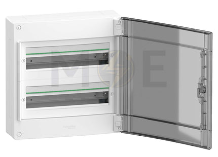 Schneider PrismaSeT IP40 Plastic Surface Distribution Board Smoked Door (426x450x151mm) 2Rx18module 36module | LVSXR218