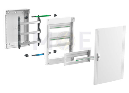 Schneider PrismaSeT IP40 Plastic Surface Distribution Board Smoked Door (426x600x151mm) 3Rx18module 54module | LVSXR318