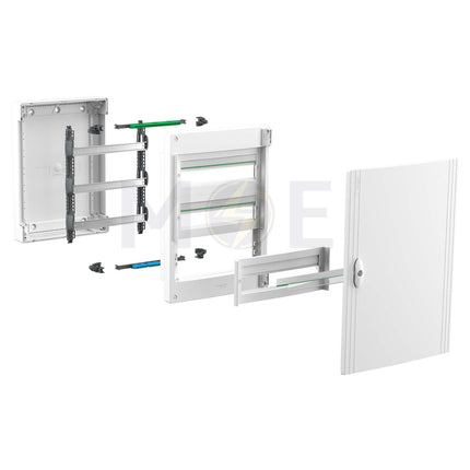 Schneider PrismaSeT IP40 Plastic Surface Distribution Board Smoked Door (426x600x151mm) 3Rx18module 54module | LVSXR318