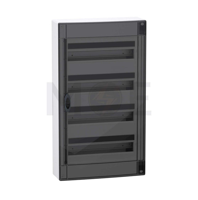 Schneider PrismaSeT IP40 Plastic Surface Distribution Board Smoked Door (426x750x151mm) 4Rx18module 72module | LVSXR418