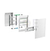 Schneider PrismaSeT IP40 Plastic Surface Distribution Board Smoked Door (426x750x151mm) 4Rx18module 72module | LVSXR418