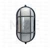Lotus Waterproof Oval Bulkhead Lamp Wall Surface Light With Grid Small Size Black E27  6408- هيبلو حائط فارغ مطري مع شبك اسود حجم صغير (1)