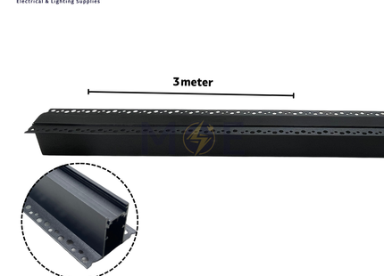 Onlex Trimless Recessed Magnetic Track Light Rail Black 50x60x25mm 3mt | LX-26E | سكة مغناتيك مخفية ترملس اسود