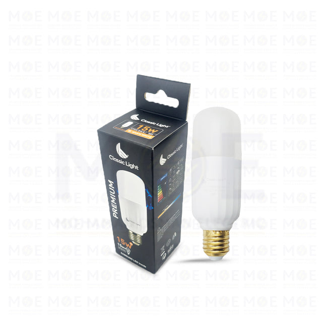 Classic Light LED Lamp stick WarmWhite E27 15W | لمبة ليد برم ستيك ورم وايت
