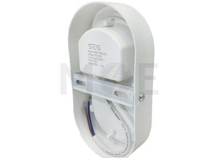 SEG IP66 Led Oval Light Fixture/Applique WaterProof White Daylight 7000K 16x9x5cm 12W | TROP12W/OVAL