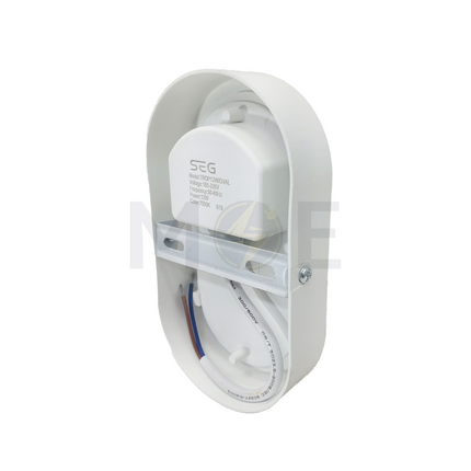 SEG IP66 Led Oval Light Fixture/Applique WaterProof White Daylight 7000K 16x9x5cm 12W | TROP12W/OVAL
