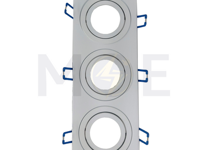 Cuperlight Triple Downlight Spotlight Frame Aluminum White Recessed Adjustable MR16 23.5x8cm | KG-103-3