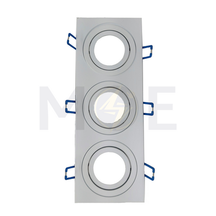 Cuperlight Triple Downlight Spotlight Frame Aluminum White Recessed Adjustable MR16 23.5x8cm | KG-103-3