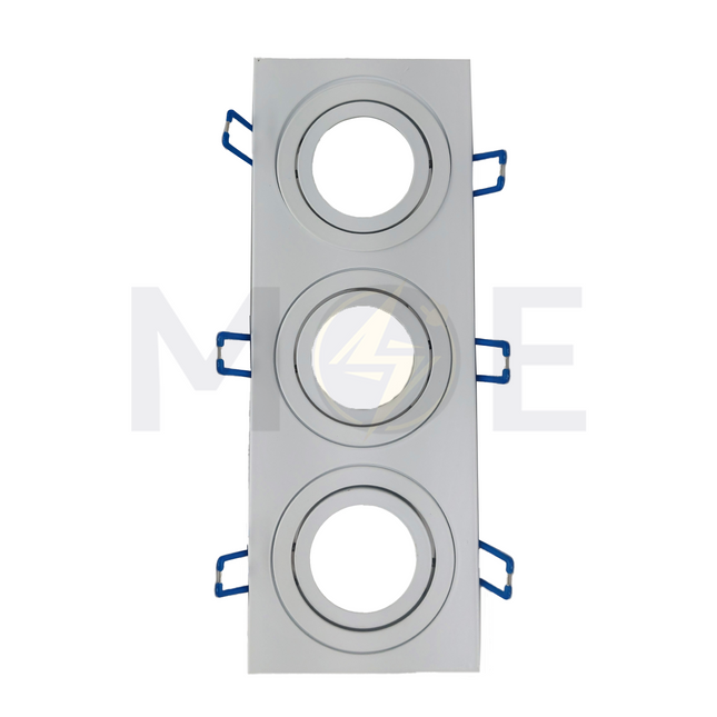 Cuperlight Triple Downlight Spotlight Frame Aluminum White Recessed Adjustable MR16 23.5x8cm | KG-103-3