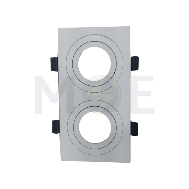 Cuperlight Double Downlight Spotlight Frame Aluminum Wh Recessed Adjustable Rectangular 15x7.5cm