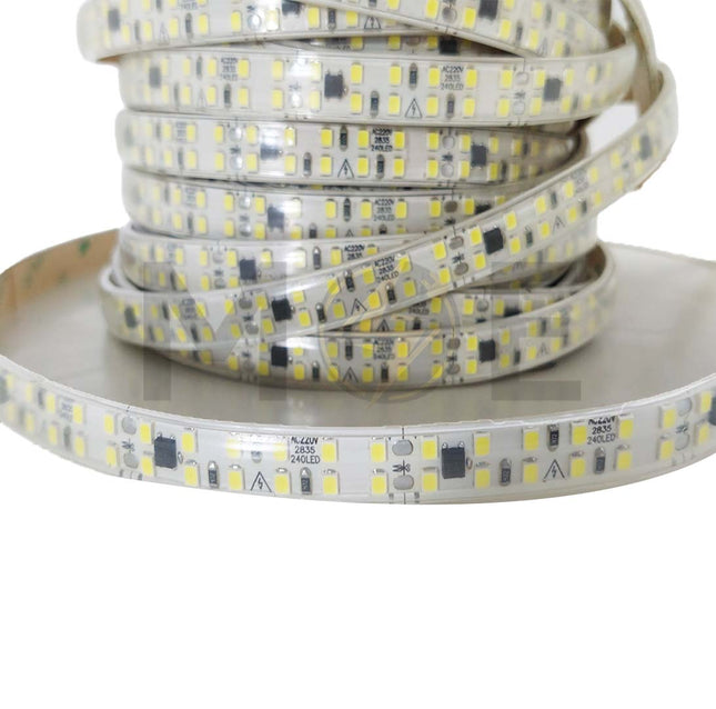 Classic Light LED Strip Light Double Daylight 24W/mt Cut: 5cm 220V 2835 12mm 240Led | CL-P240