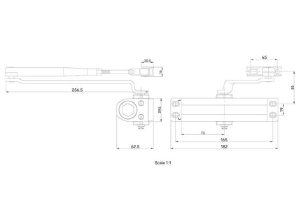 Yale 3500 Series Overhead Door Closer with Standard Arm | 30‑3500‑0001‑60‑11