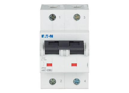 EATON MCB 2P C 25KA 80A | mMCT-C80/2 | دجنتور كهرباء مجوز - قاطع كهربائي
